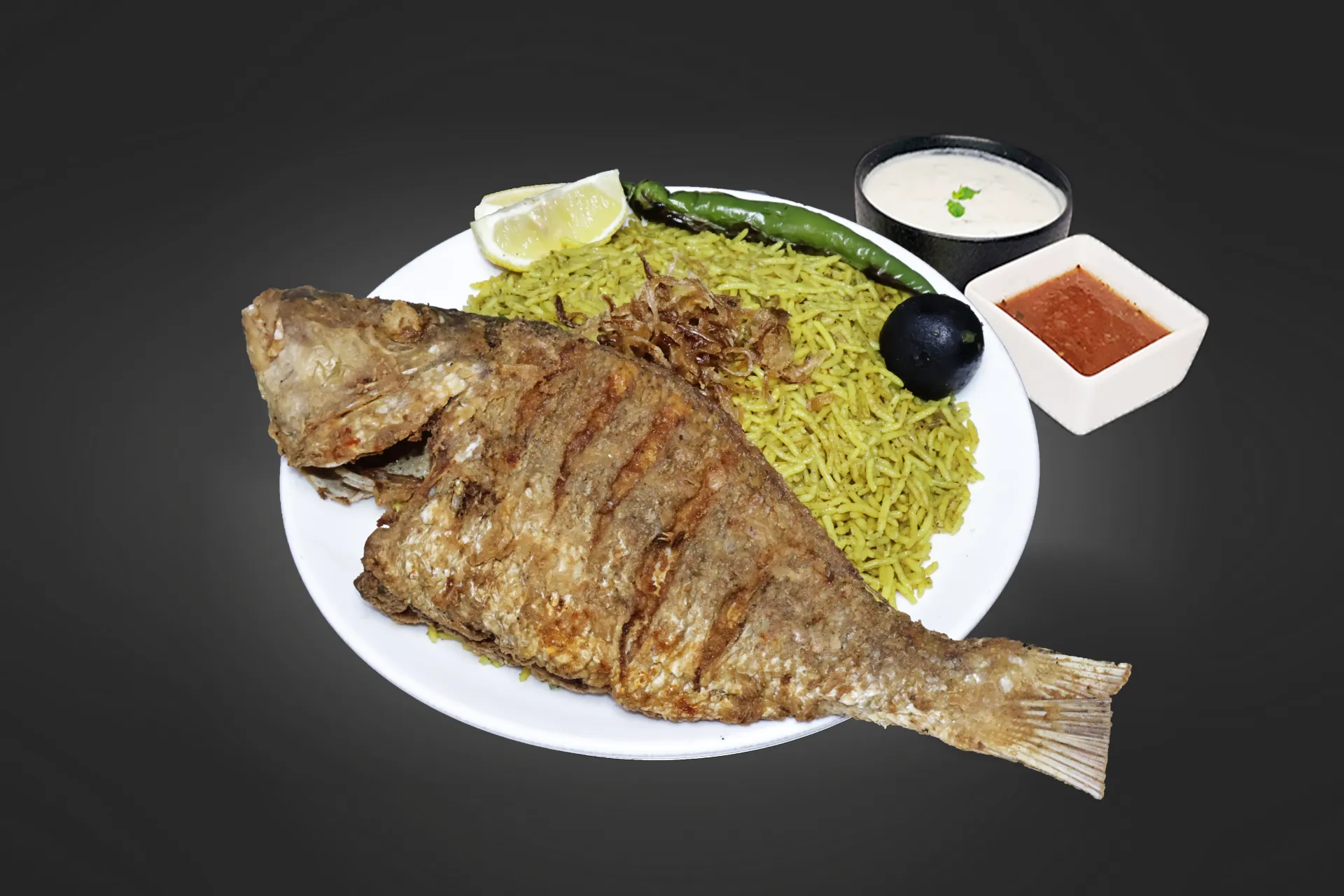Fried Fish With Rice Majbous 2