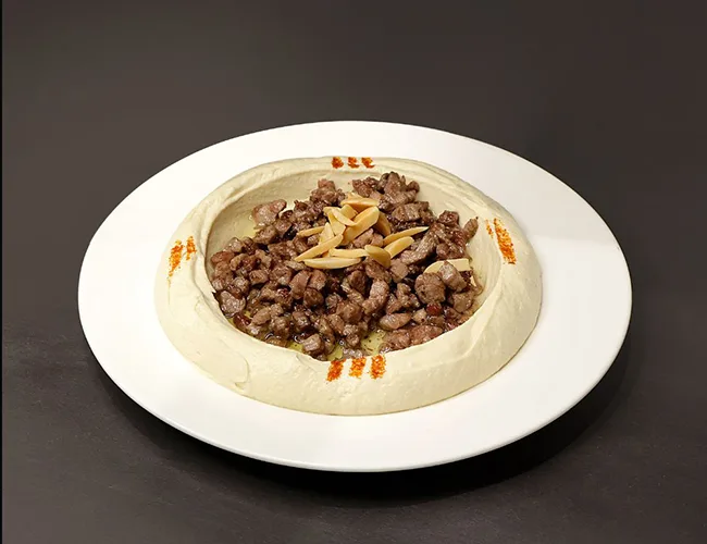 Homous With Meat Plate