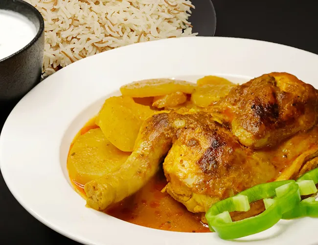 Half Chicken Oven With Rice