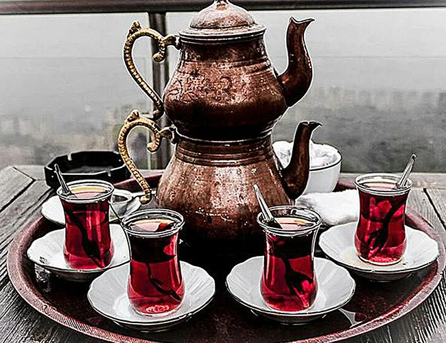 Red Tea Pot For Four