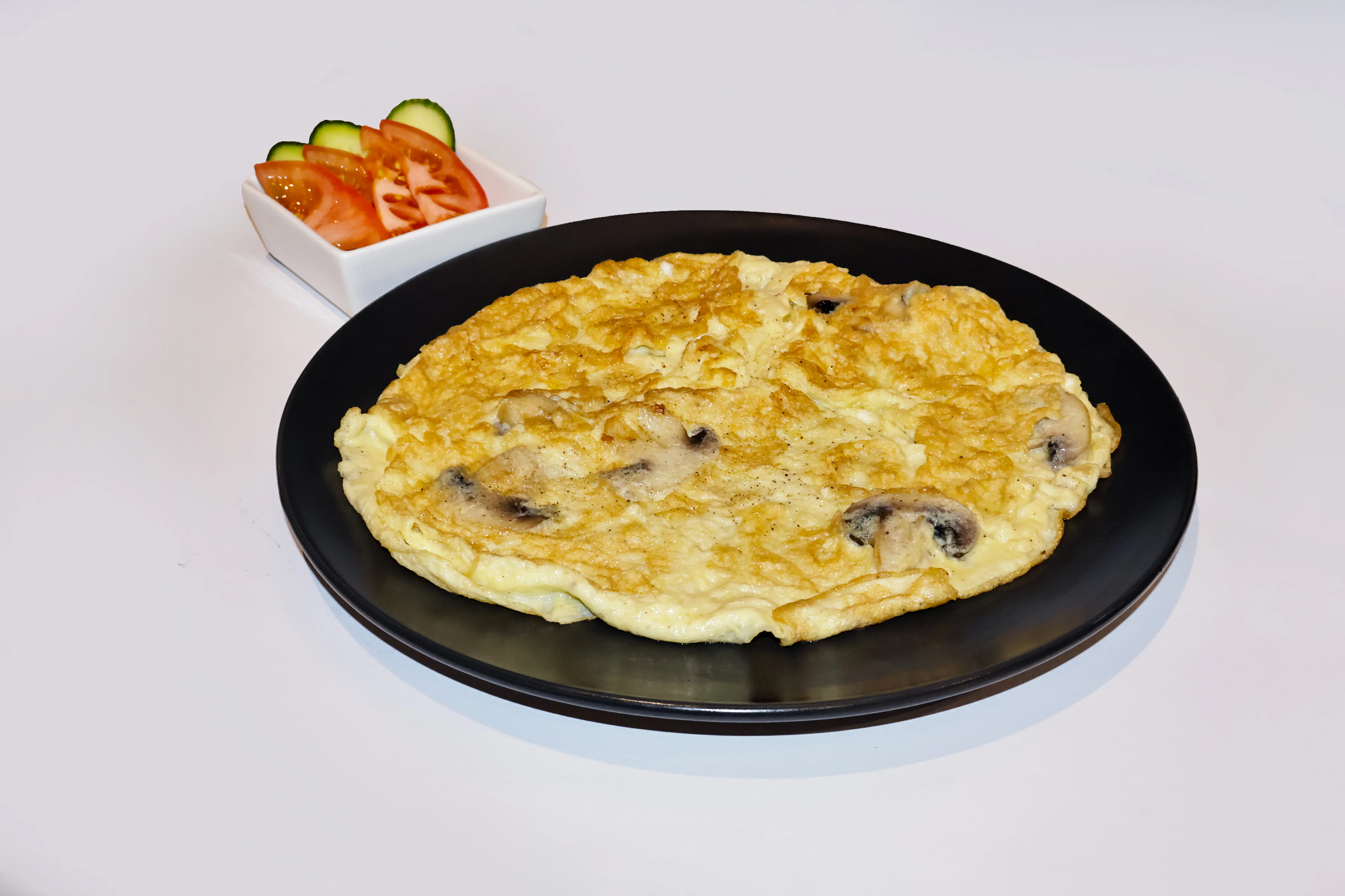 Fried Egg With Mushroom Plate
